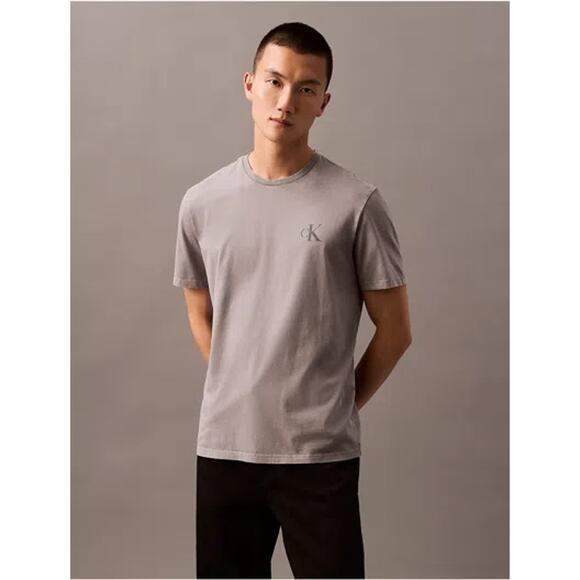 NWT Calvin Klein Dawn Grey Short Sleeve Crew Neck T-Shirt Men's Size Medium - Picture 1 of 6
